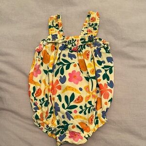 Floral Print Kids Romper